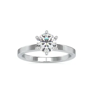 0.30 cts. Solitaire 6 Prong Platinum Engagement Ring JL PT 0020-A