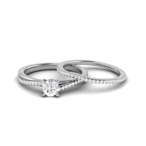 0.30cts Solitaire Diamond Split Shank Platinum Ring JL PT RV RD 162