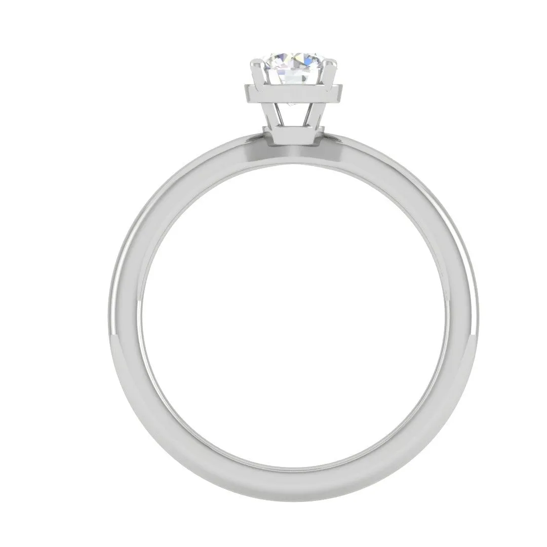 0.50 cts Solitaire Platinum Ring JL PT RS RD 111