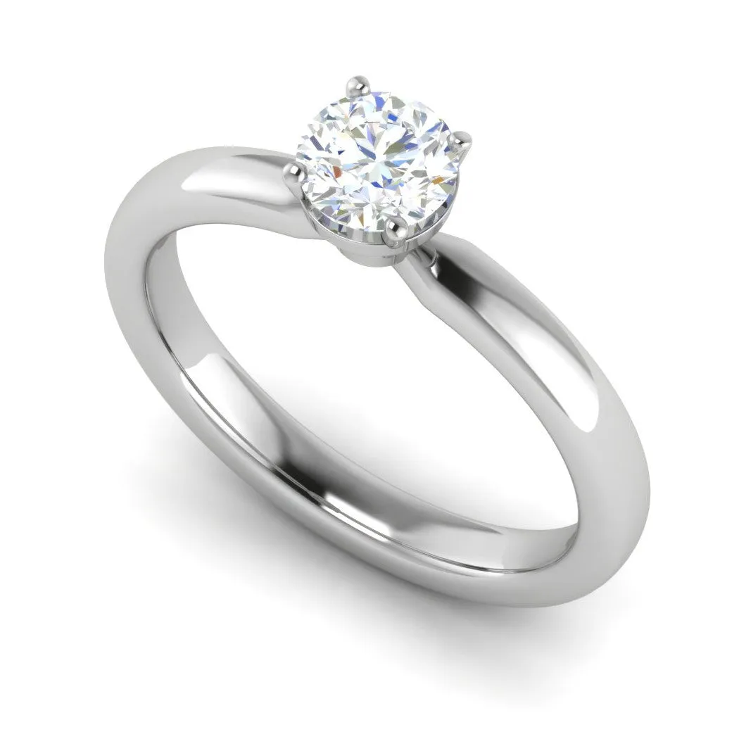 0.50 cts Solitaire Platinum Ring JL PT RS RD 111