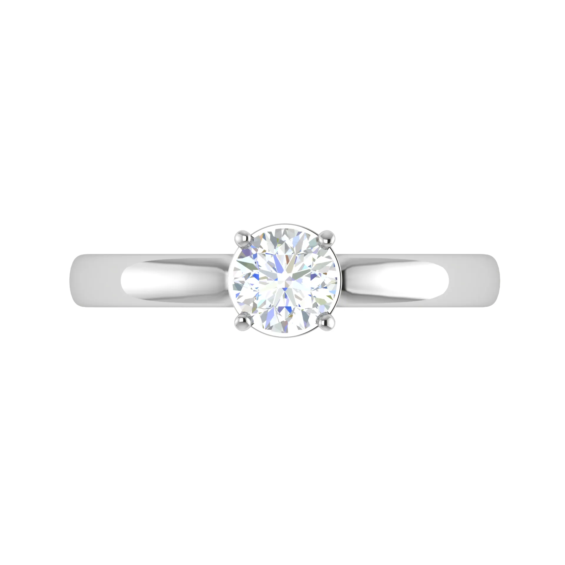 0.50 cts Solitaire Platinum Ring JL PT RS RD 111