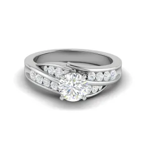 0.50cts Solitaire Diamond Split Shank Platinum Ring JL PT WB5808E