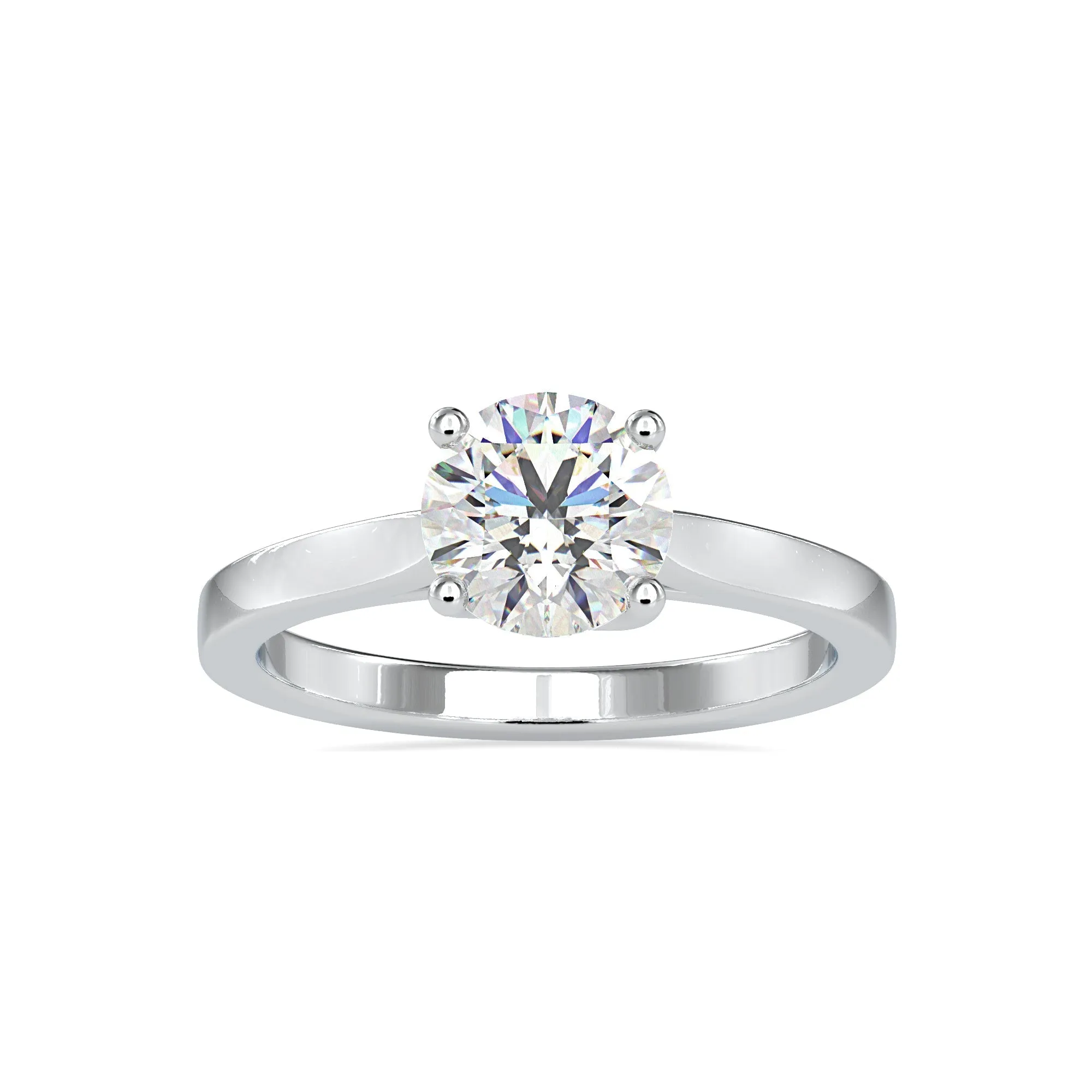0.70cts. Solitaire Platinum Solitaire Engagement Ring JL PT 0128-B