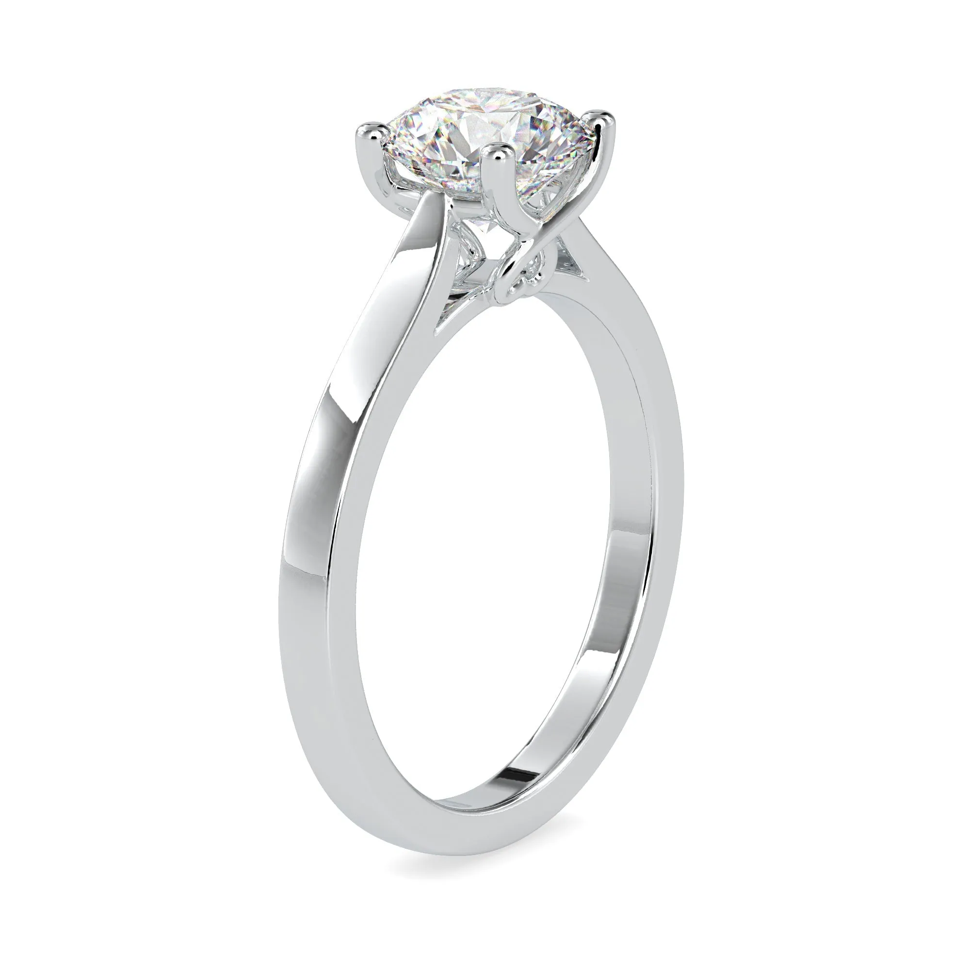 0.70cts. Solitaire Platinum Solitaire Engagement Ring JL PT 0128-B