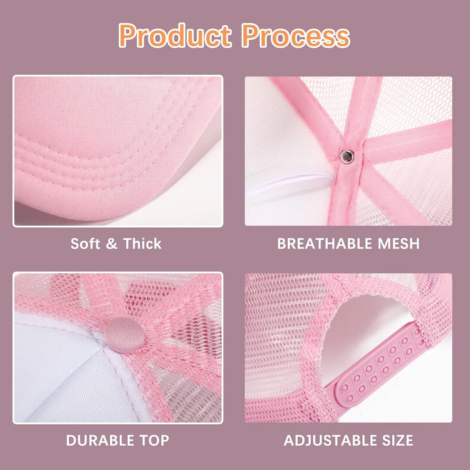 10 Pack Sublimation Blank Baseball Cap Adjustable Hat Polyester Mesh Trucker Hats for Men and Women