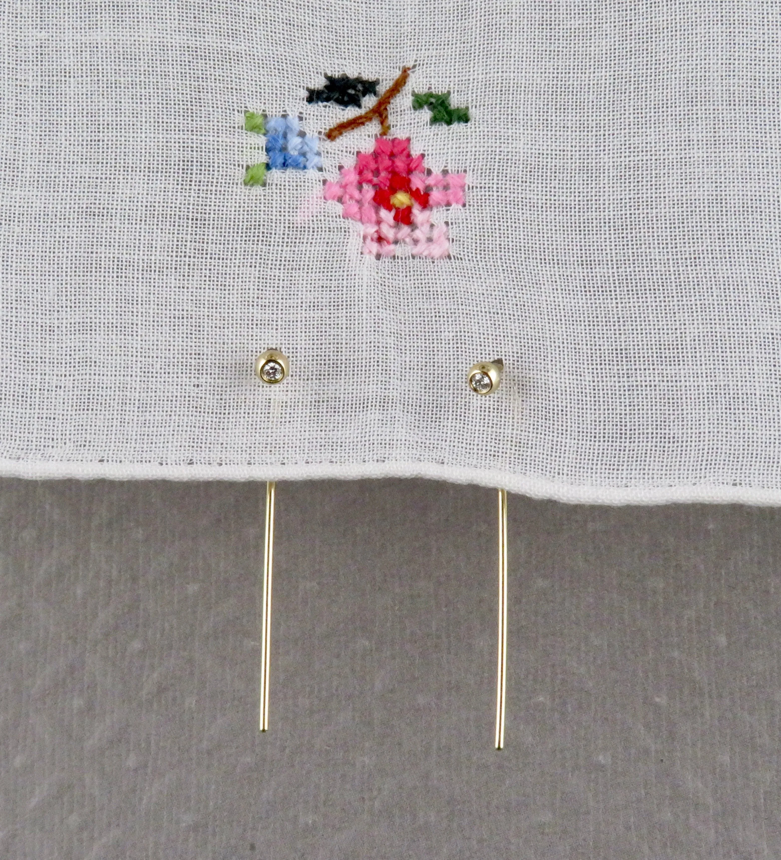 14k Gold 'Chime' Diamond Stud Earrings