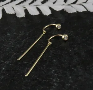 14k Gold 'Chime' Diamond Stud Earrings