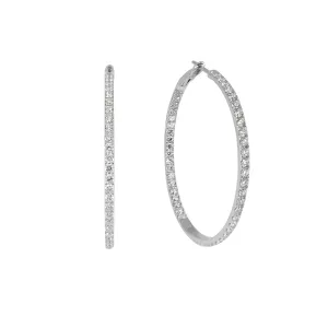 18K White Gold Tdw. 3.17ct Diamond Earrings - 20724528