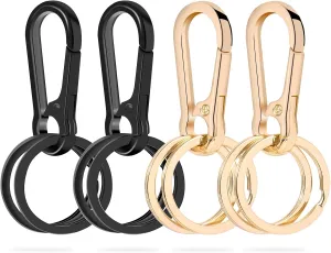 4PCS Versatile Keychains-Secure Carabiner Clips Durable Key Rings Easy Access to Your Home and Car Keys