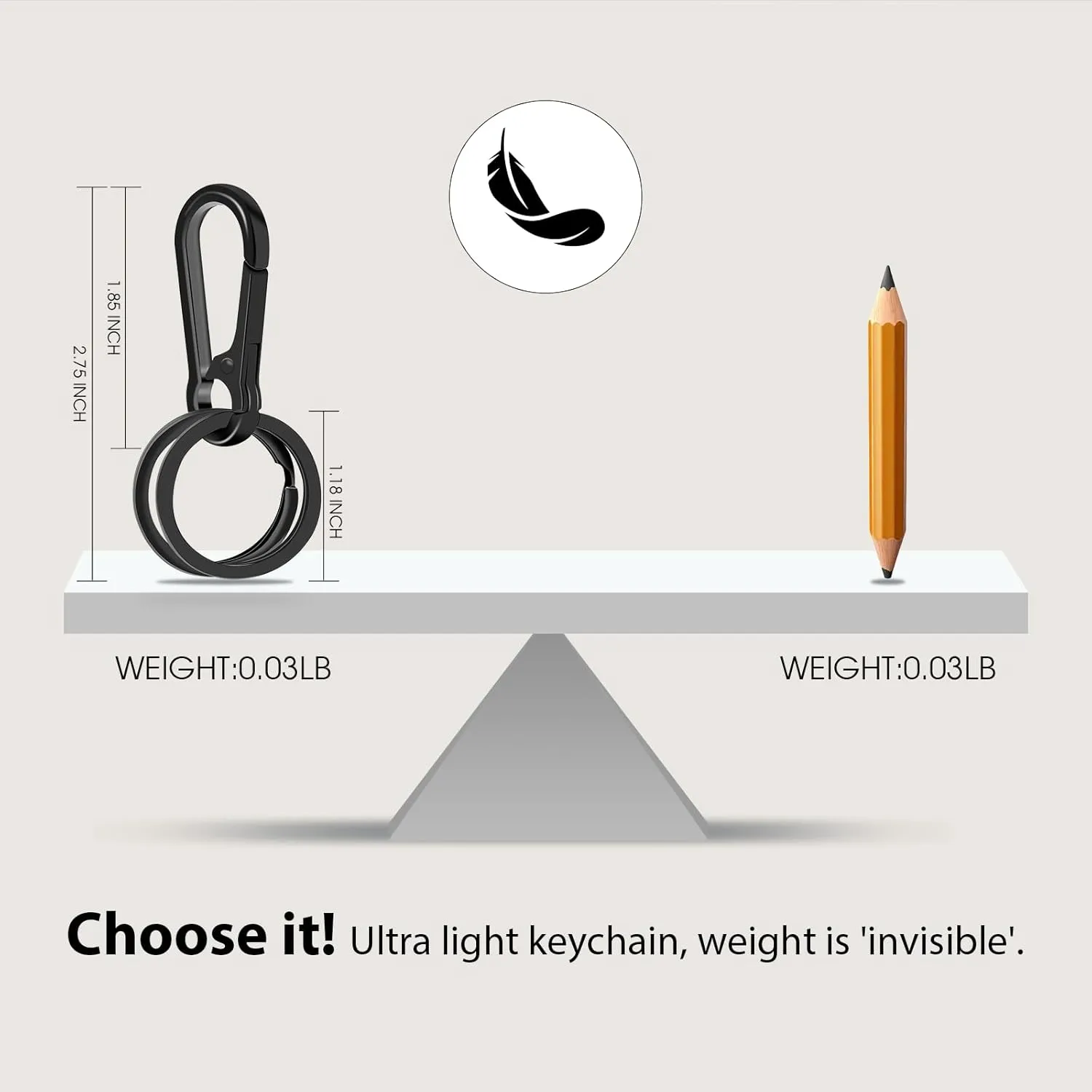 4PCS Versatile Keychains-Secure Carabiner Clips Durable Key Rings Easy Access to Your Home and Car Keys
