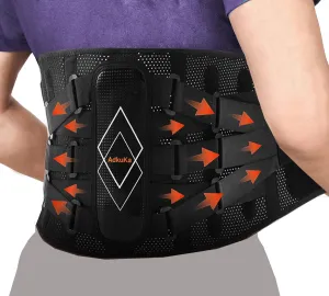 Back Brace for Lower Back Pain Relief, Three-Adjustable Elastic System, 7X Lumbar Support Belt for Men/Women, Ergonomic and Breathable Lumbar Pad for Herniated Disc, Sciatica (XX-Large)