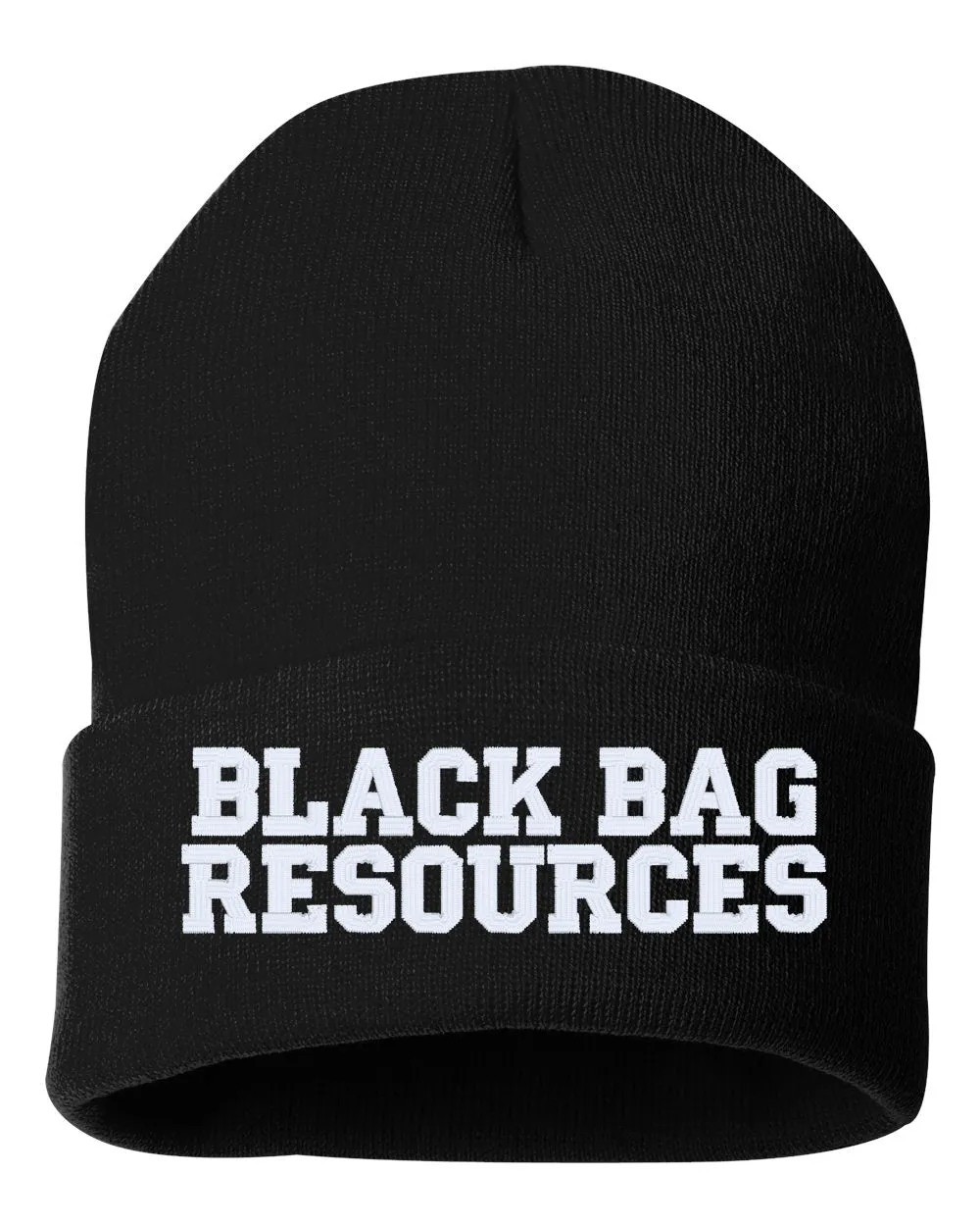 BLACK BAG RESOURCES Embroidered Cuffed Beanie Hat