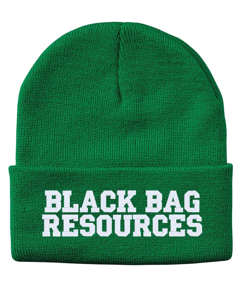 BLACK BAG RESOURCES Embroidered Cuffed Beanie Hat