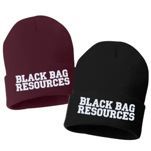 BLACK BAG RESOURCES Embroidered Cuffed Beanie Hat