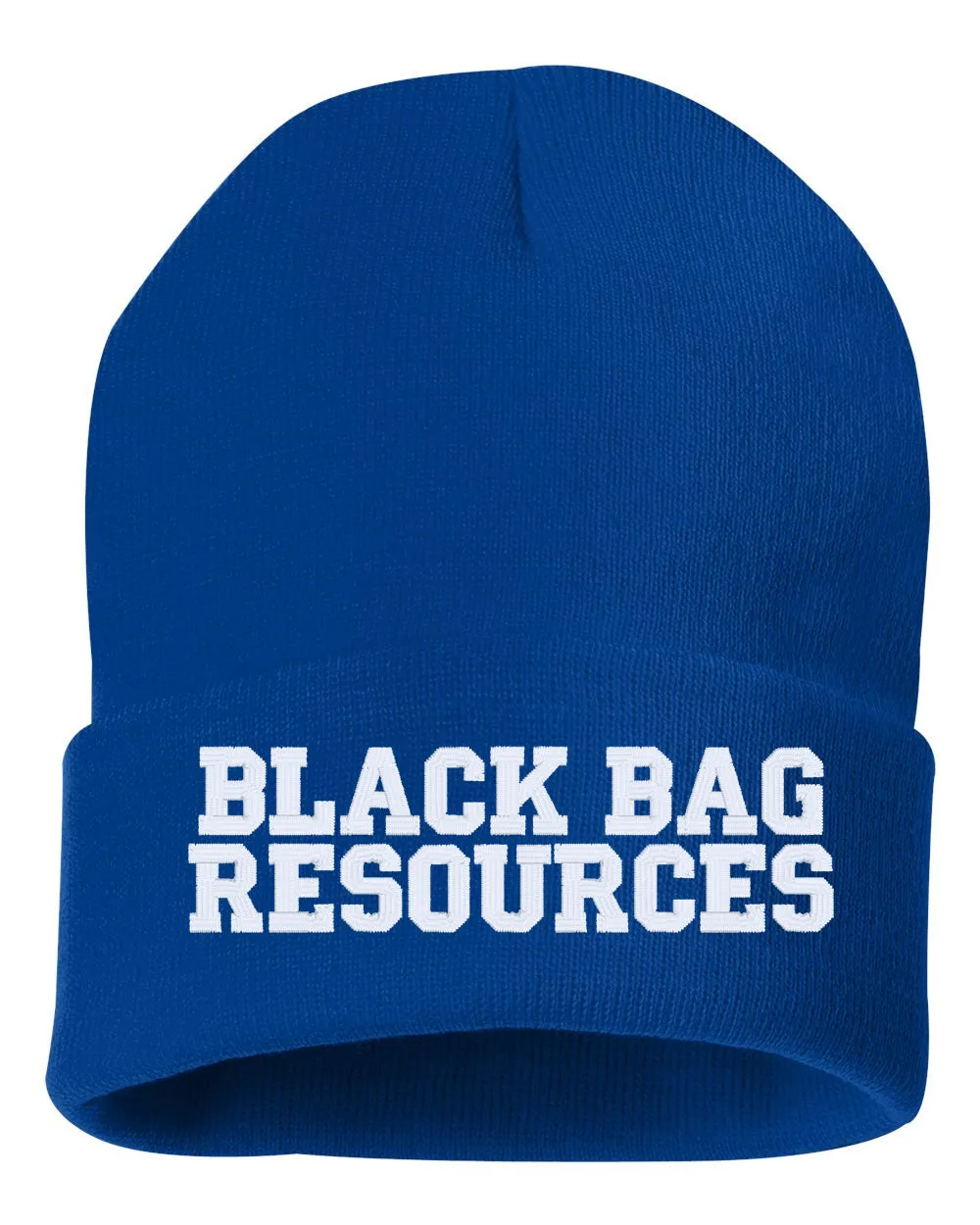 BLACK BAG RESOURCES Embroidered Cuffed Beanie Hat