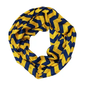 Blue & Gold Chevron Infinity Scarf