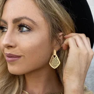 Boho Woven Gold Earrings