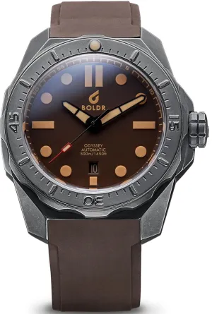 Boldr Watch Odyssey Lumicast Aged Steel Coral Brown Limited Edition D