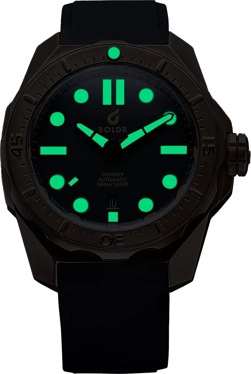 Boldr Watch Odyssey Lumicast Aged Steel Coral Brown Limited Edition D