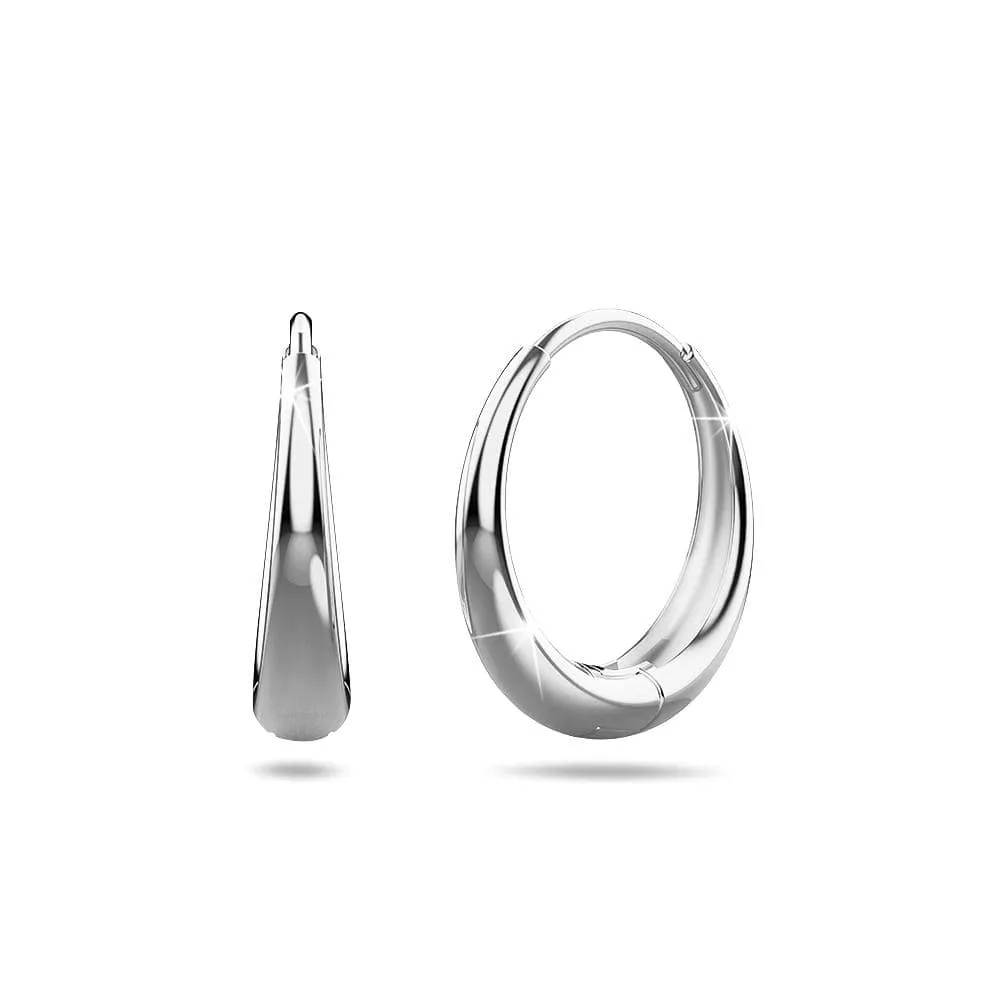 Boxed 3 Pairs Ciara Chic Graduated Hoop Earrings Set