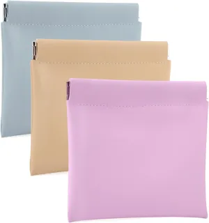 BUSOHA 3 PCS Small Makeup Bag for Purse, Mini Portable Cosmetic Bags for Women, Coin Purse Lipstick Cosmetic Accessories Organizer, Small Travel Kit Storage Pouch