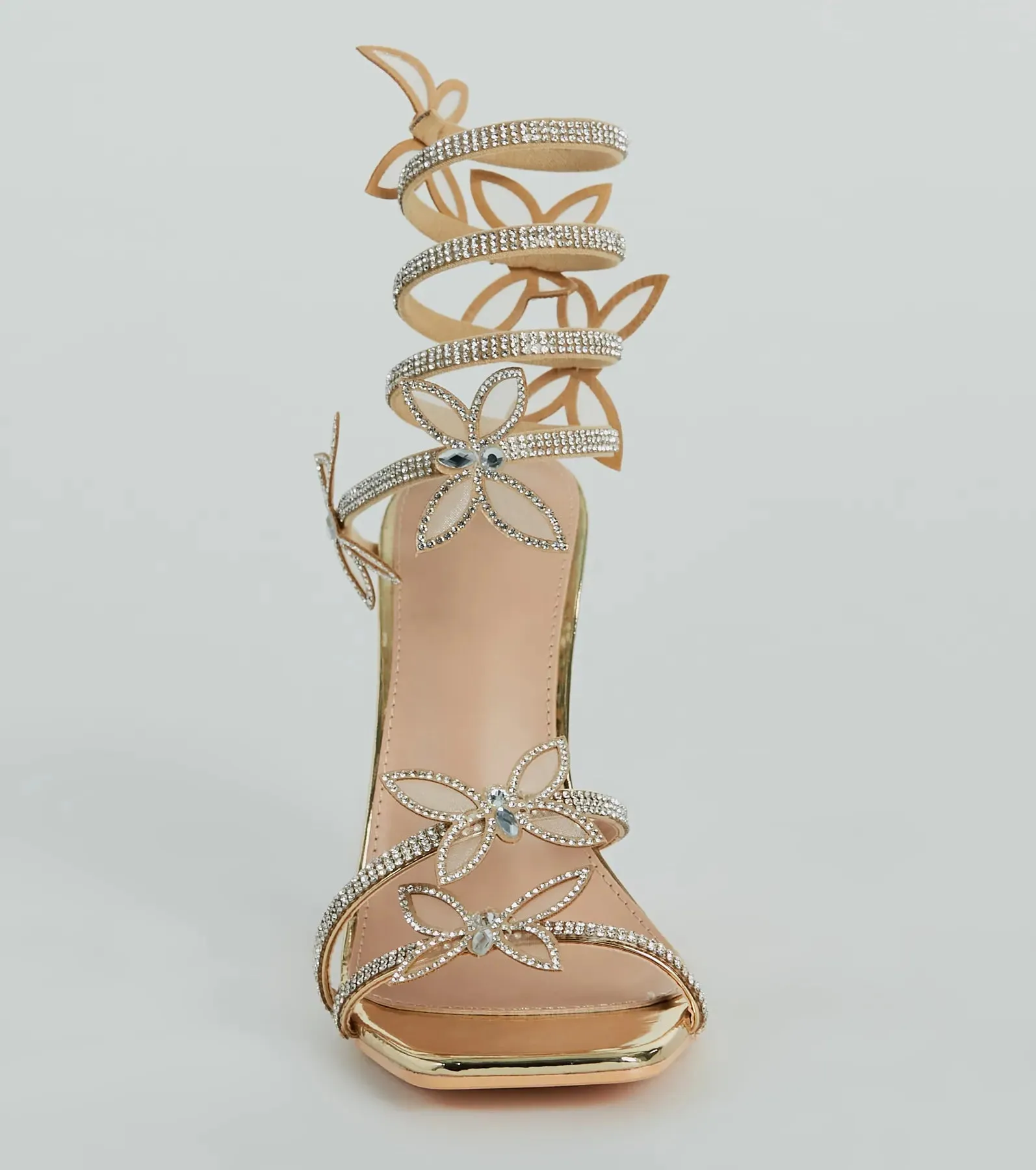 Butterfly Kiss Metallic Stiletto Heels