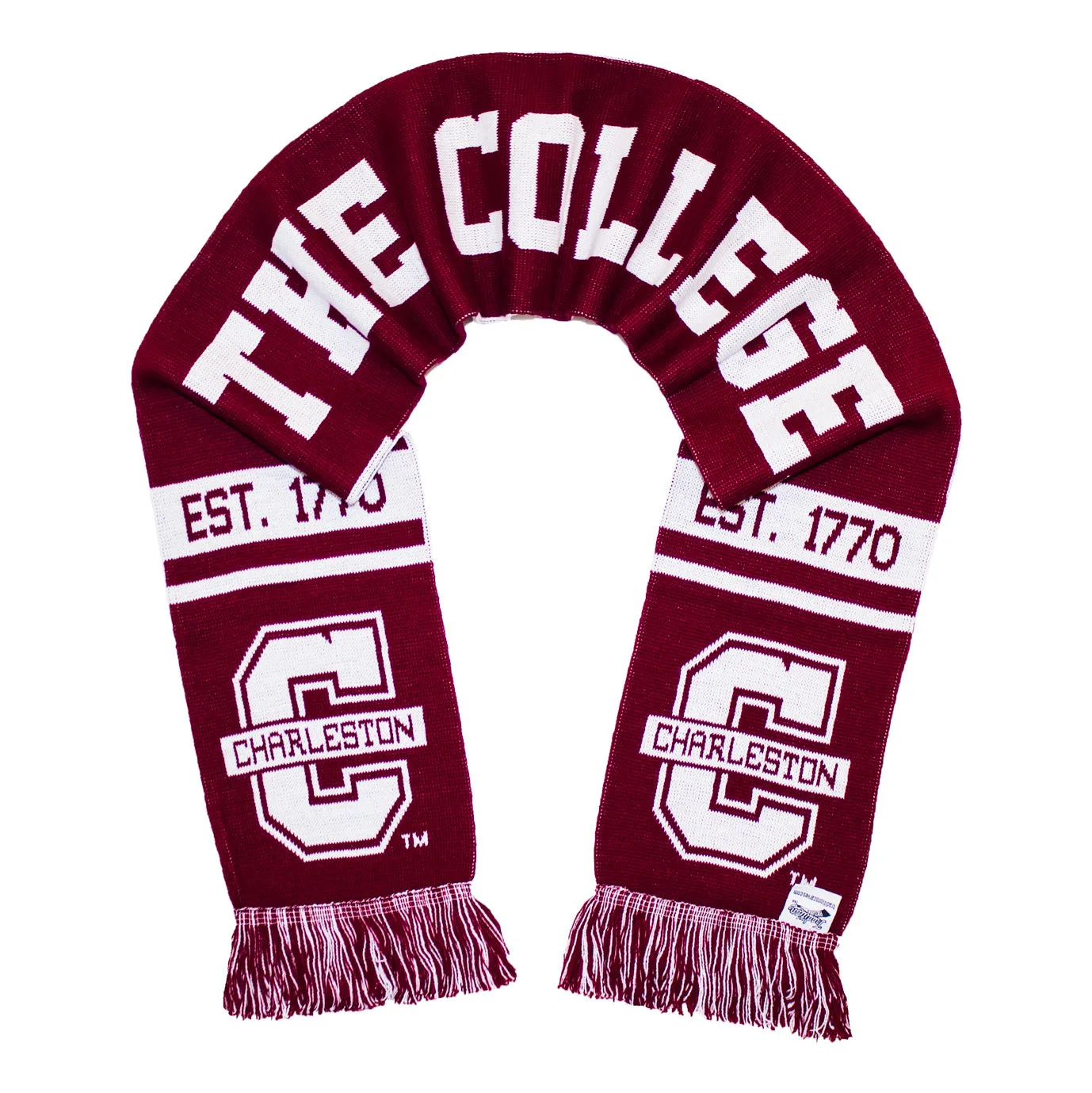 College of Charleston Scarf -  COC Cougars Knitted Classic