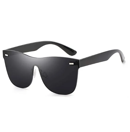 Colored Rimless Mirror Sunglasses
