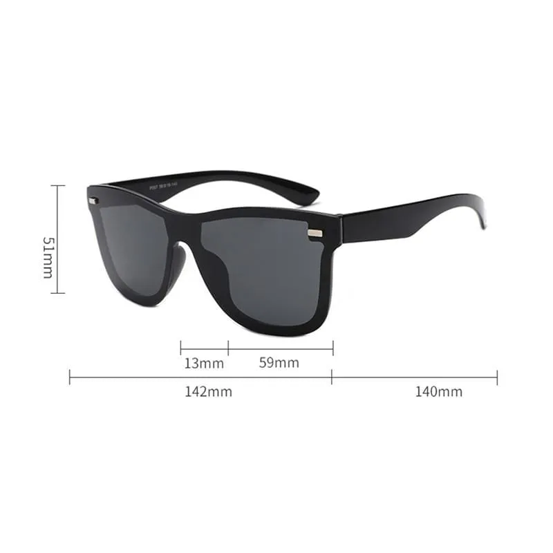 Colored Rimless Mirror Sunglasses