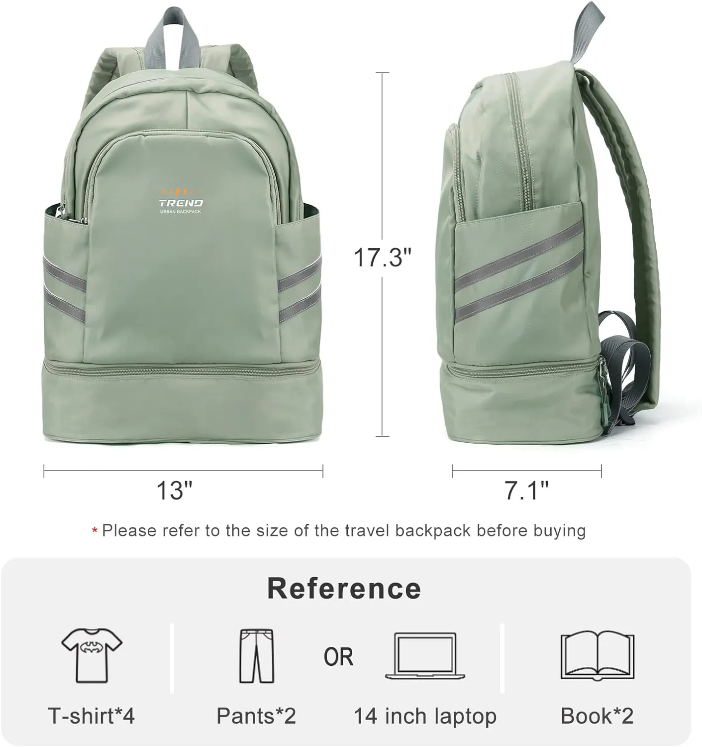 Coofay Gym Backpack for Women - Waterproof, Lightweight, Large Travel Sports Gym Bag with Shoe Compartment