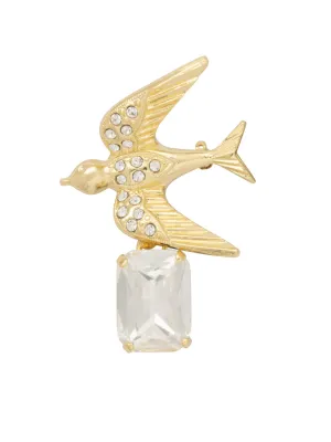 Crystal Bird Statement Pin - 4PFL21BGCRY