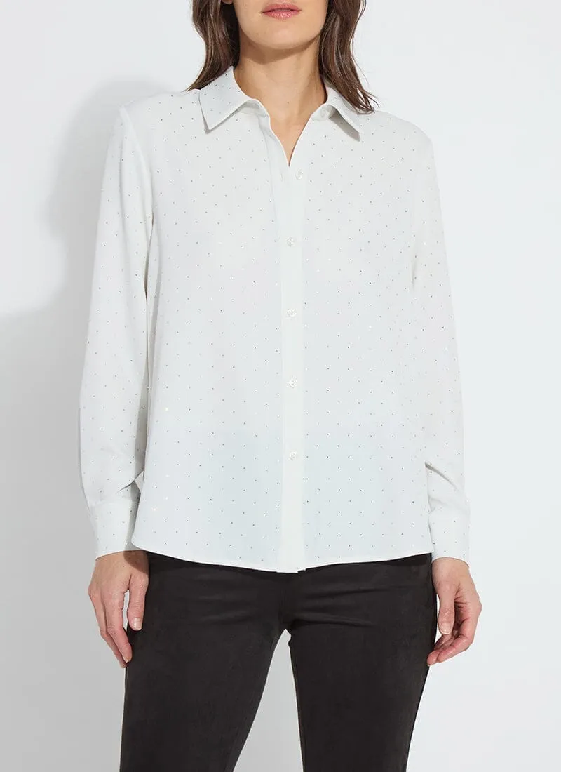 Crystal Embellished Parker Shirt & Elysse Embellished Crystal Pant Set