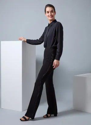 Crystal Embellished Parker Shirt & Elysse Embellished Crystal Pant Set