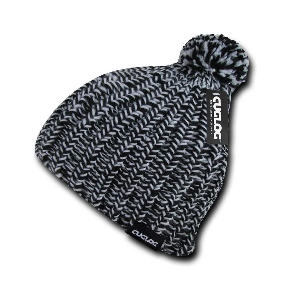 Cuglog Hewitts Beanies Style Winter Cuffed Caps Pom Hats