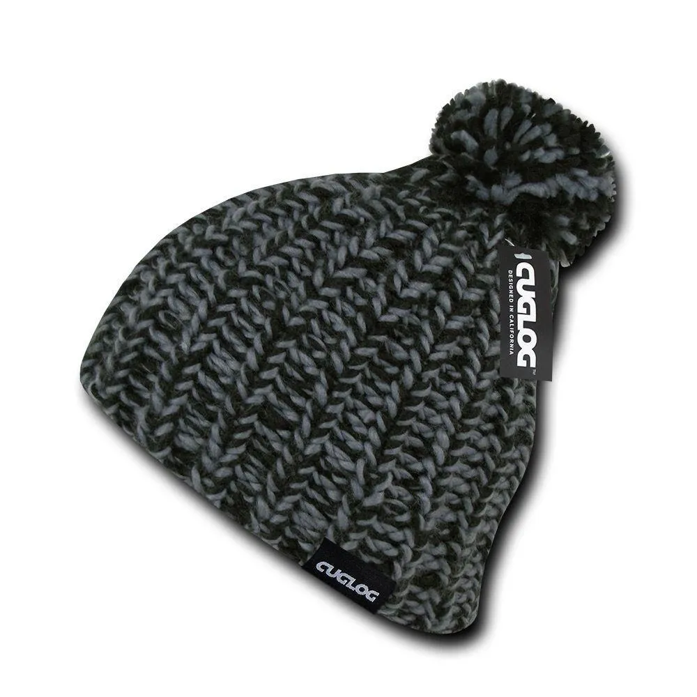 Cuglog Hewitts Beanies Style Winter Cuffed Caps Pom Hats