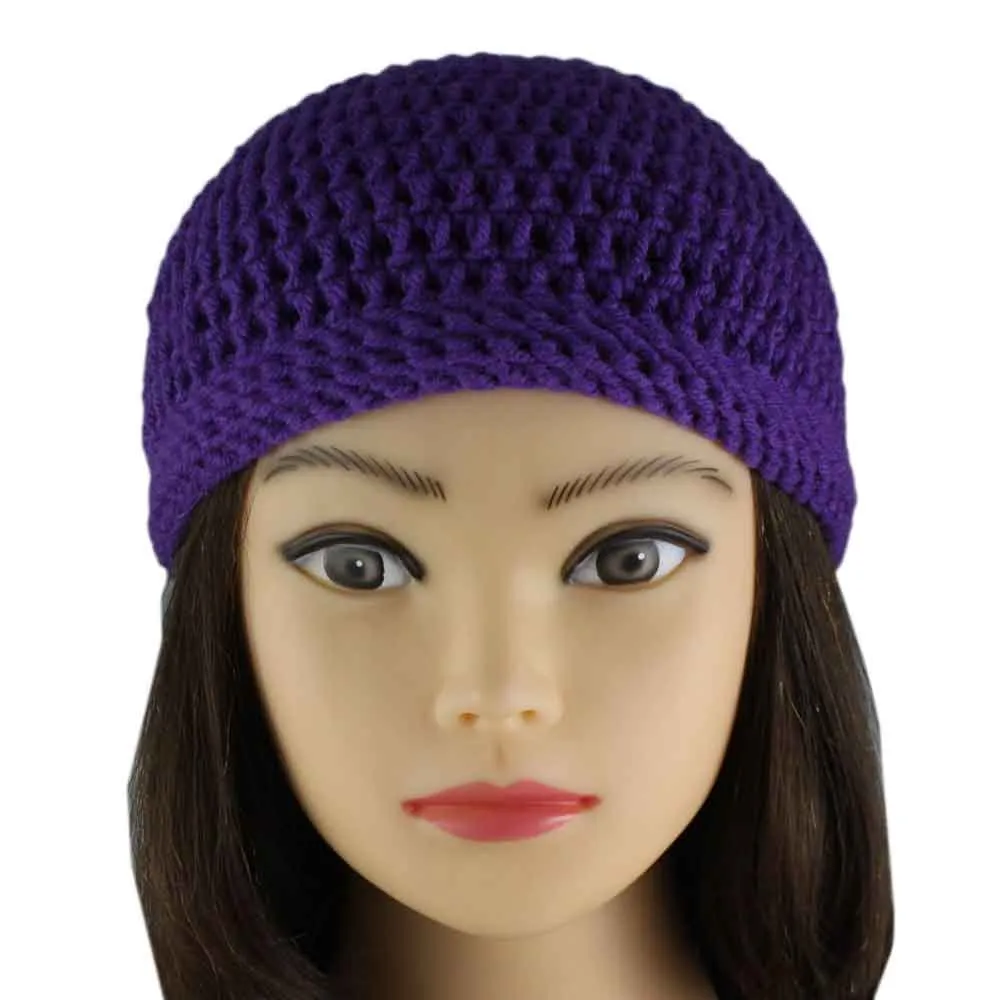 Dark Purple Crochet Beanie Hat Small/Medium - JMCH18SM