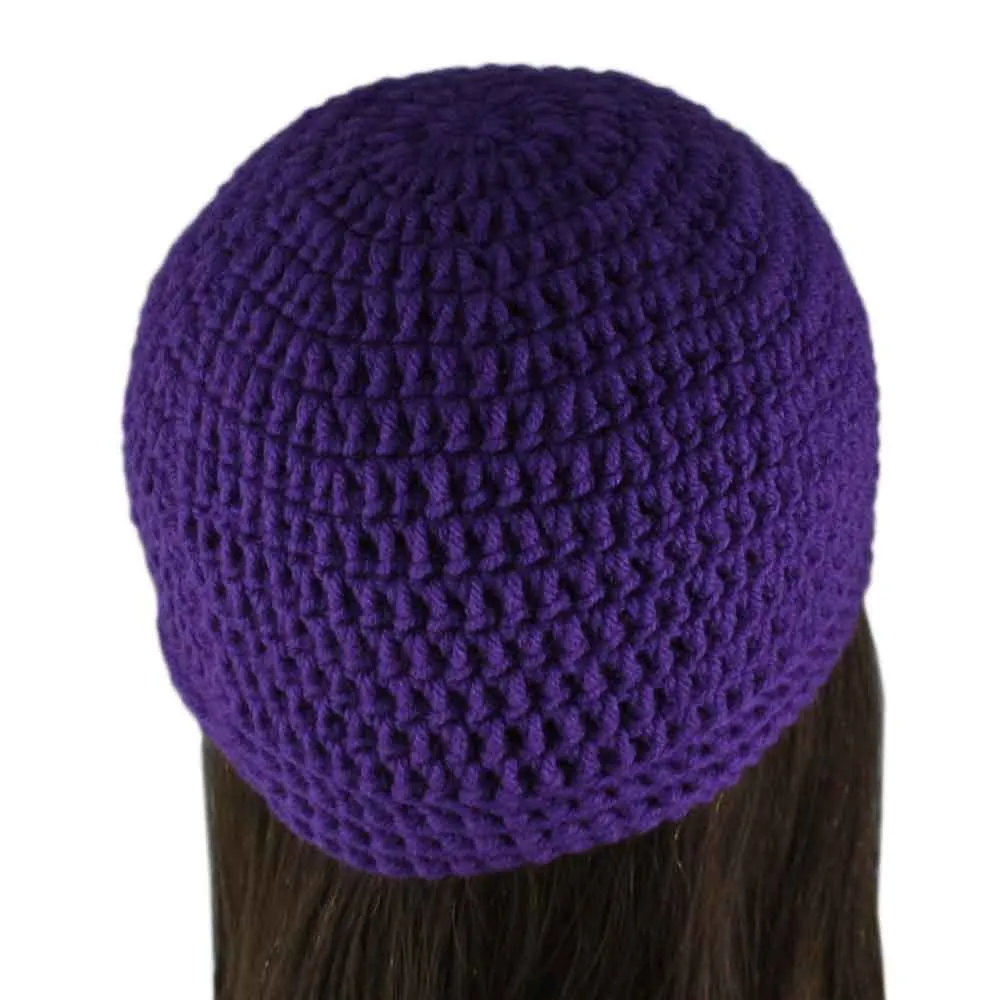 Dark Purple Crochet Beanie Hat Small/Medium - JMCH18SM