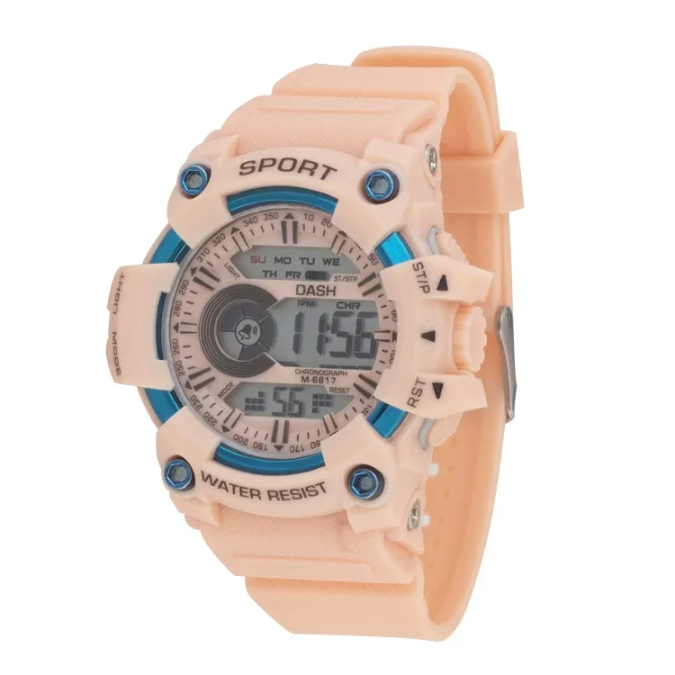 Dash Colorful Sports Electronic Watch Stylish and Versatile Student Running Watrproof Watch Net Red Horse Caron Kids Watch