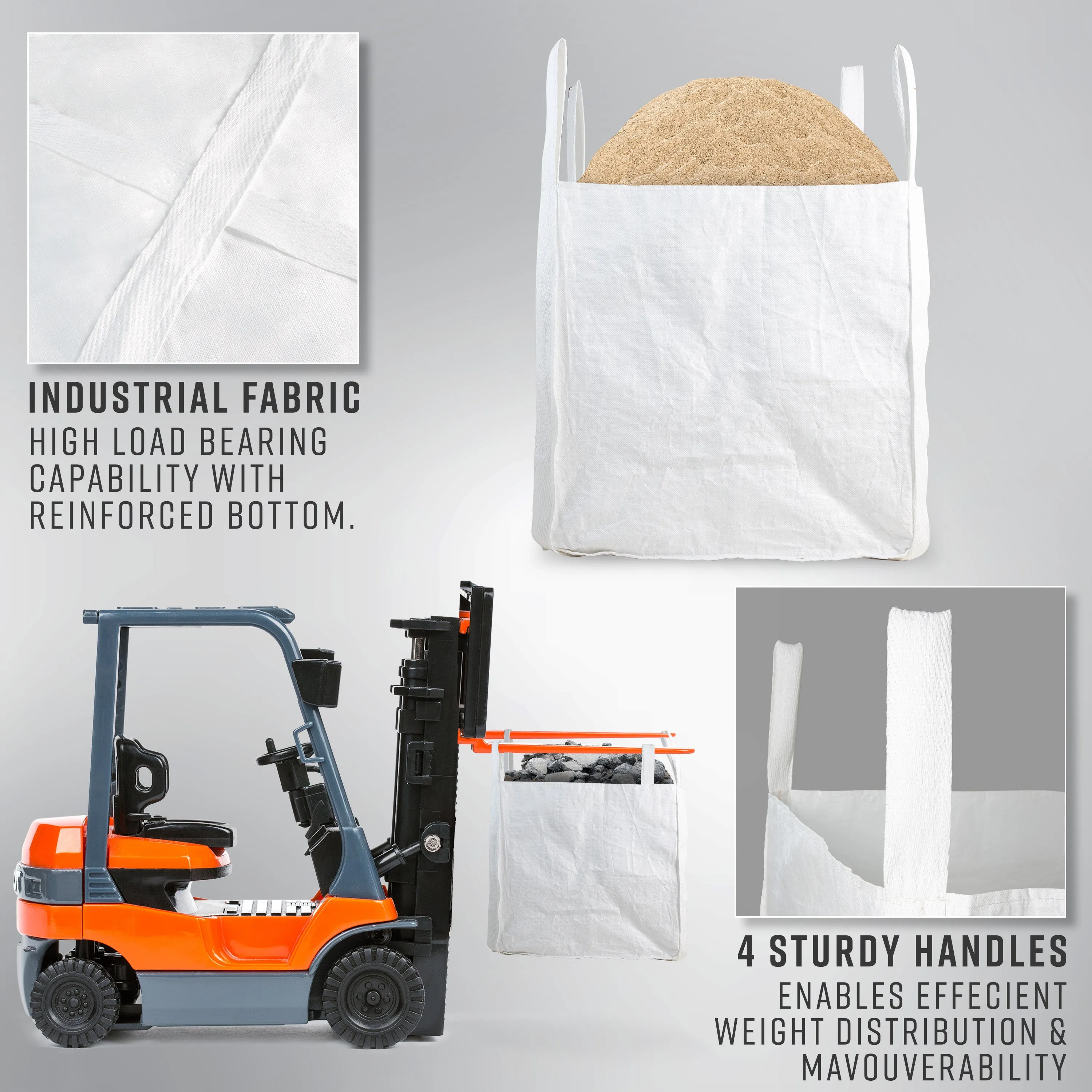 Deco Express Garden Waste Bags - Heavy Duty Bags - White 1.5T - 1 Pack