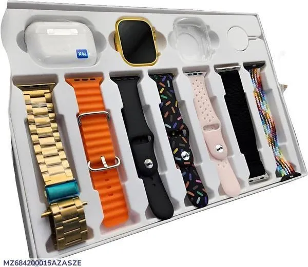 DT900 Ultra Smart Watch 49mm Display Smart Watch With 7 Straps & Crystal Case Dt 900