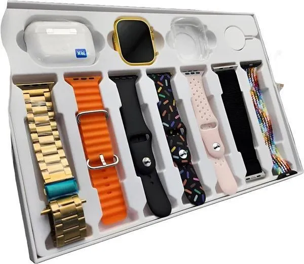 DT900 Ultra Smart Watch 49mm Display Smart Watch With 7 Straps & Crystal Case Dt 900