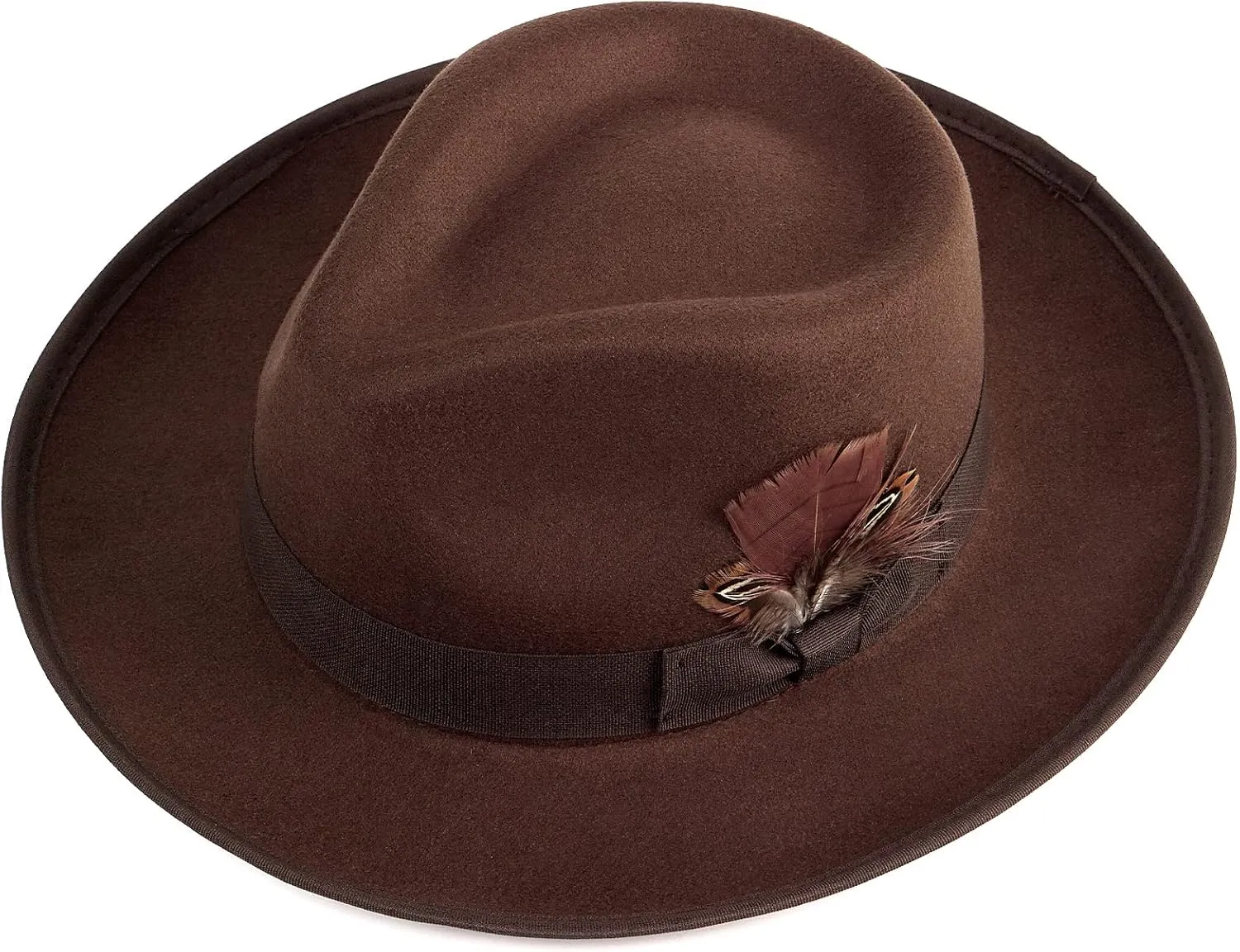 FADACHY Fedora Hats for Men & Women Wide Brim Felt Hat Dress Panama Trilby Hats