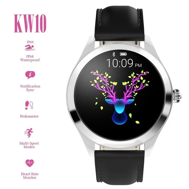 Fashion Smart Watch Women Gold Lovely Bracelet Heart Rate Monitor Sleep Monitor Smartwatch  IP68 Waterproof  Connect IOS Android