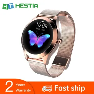 Fashion Smart Watch Women Gold Lovely Bracelet Heart Rate Monitor Sleep Monitor Smartwatch  IP68 Waterproof  Connect IOS Android
