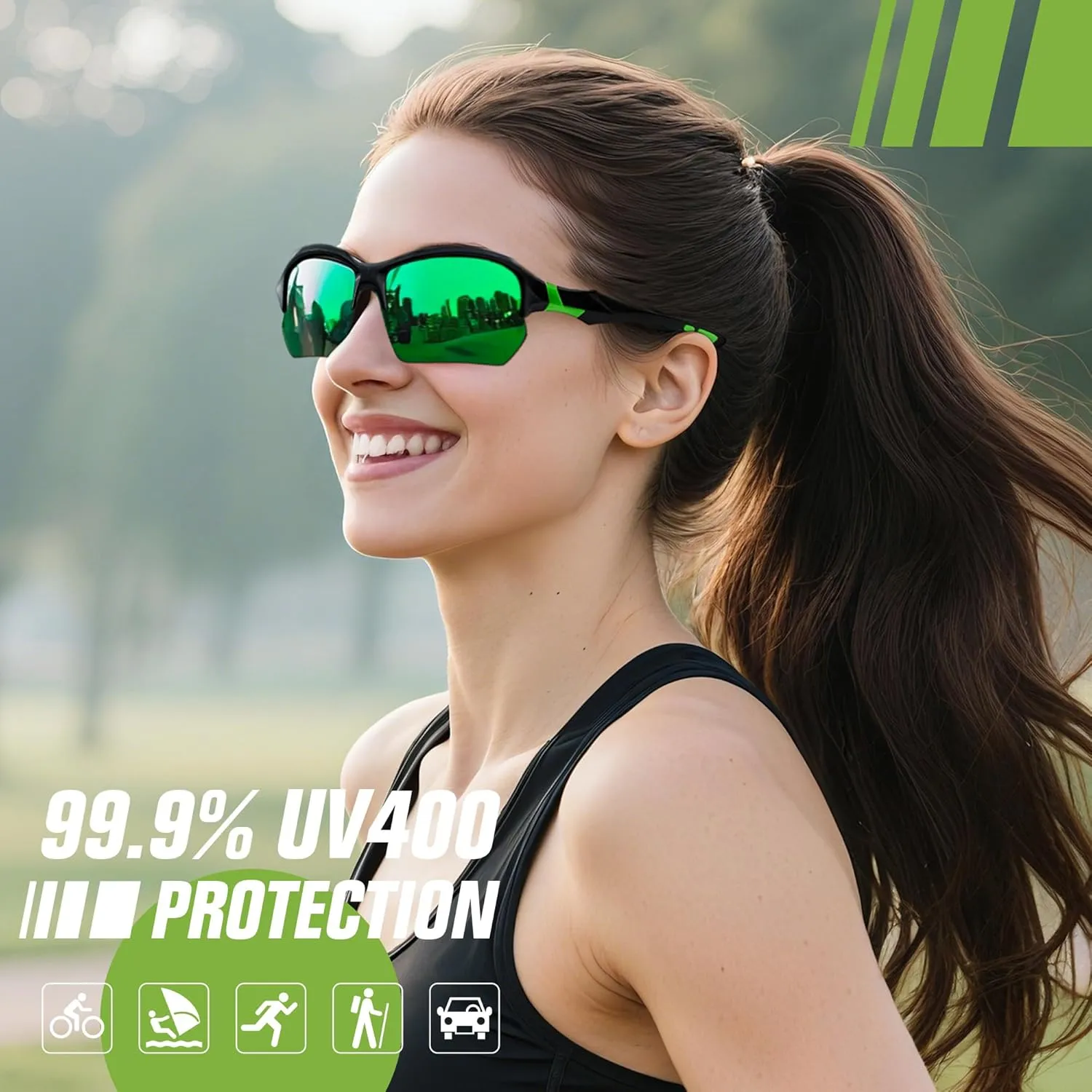 FEISEDY 3pack Sport Polarized Sunglasses for Men Women Fishing Running Baseball Outdoor UV400 Protection B9163