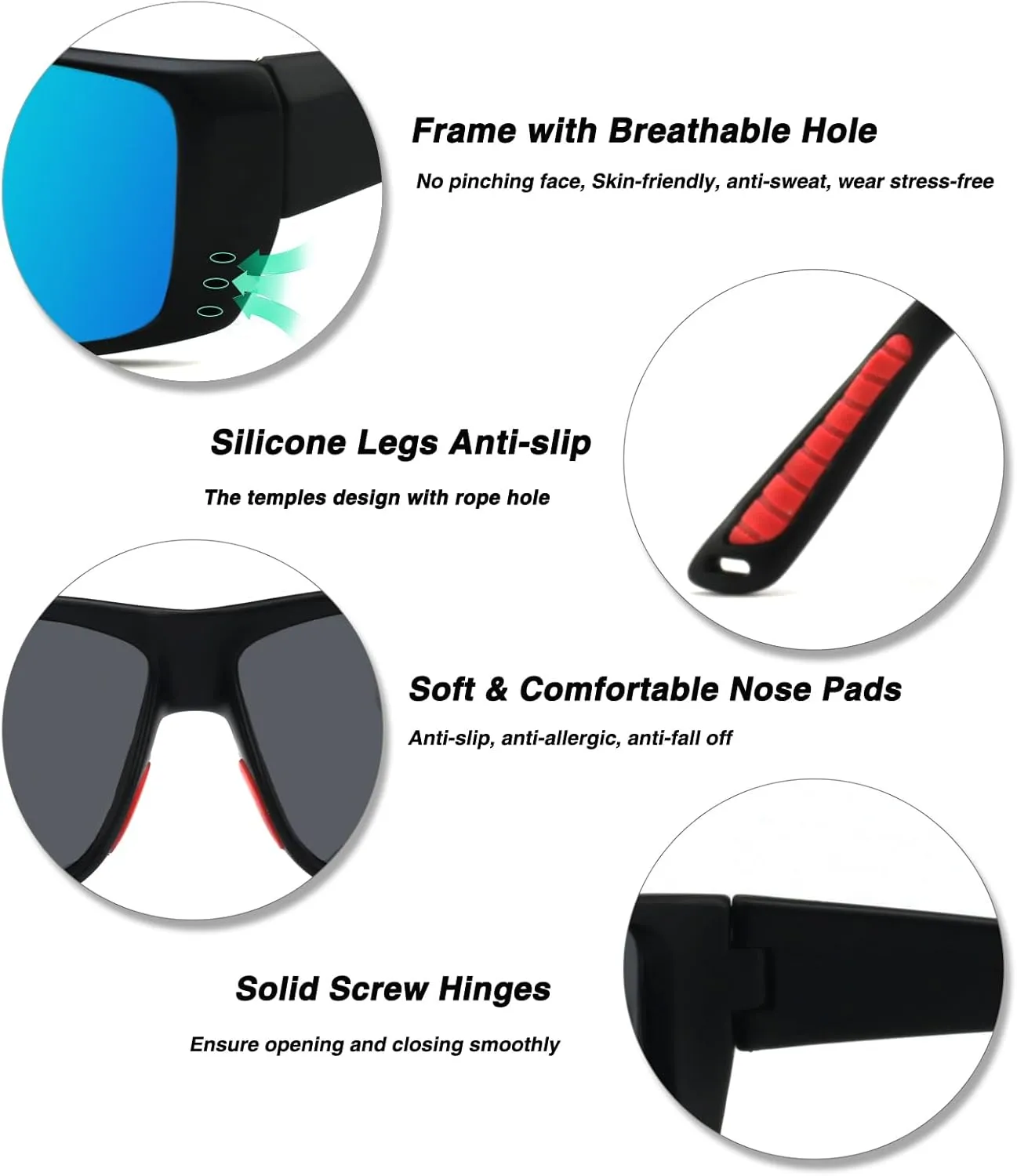 Floating Polarized Fishing Sunglasses for Men Women, Sailing Boating Gifts Beach Cool Style Glasses