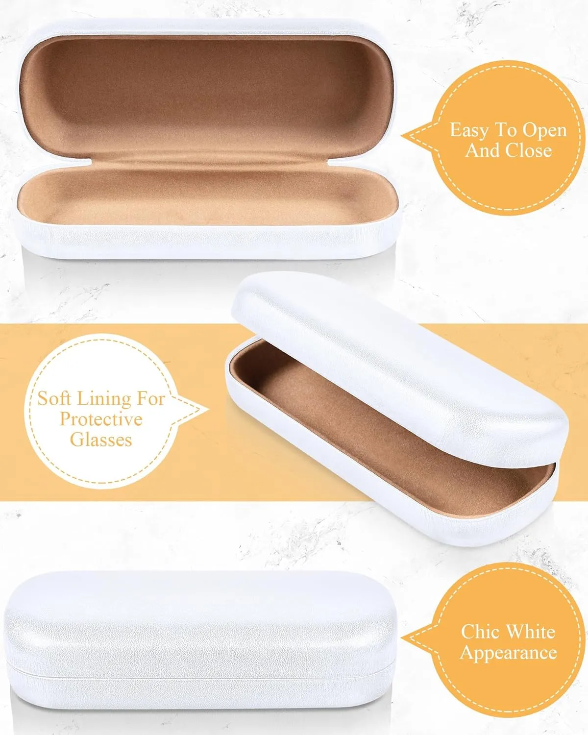 Frienda Hard Shell Glasses Case Portable Hard Eyeglasses Case Pocket Size for Sunglasses for Men Women Student