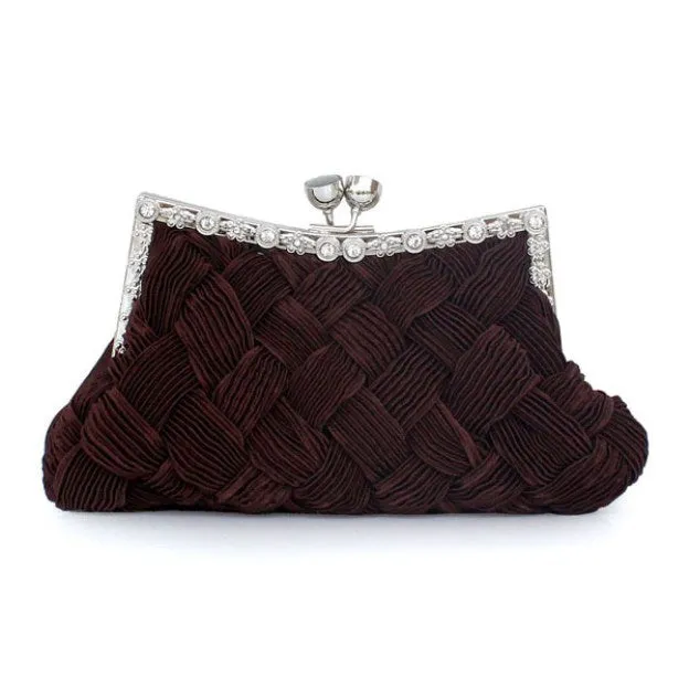 Glamourous Silk With Crystal/Rhinestone Glitter Adjustable Wallets & Accessories