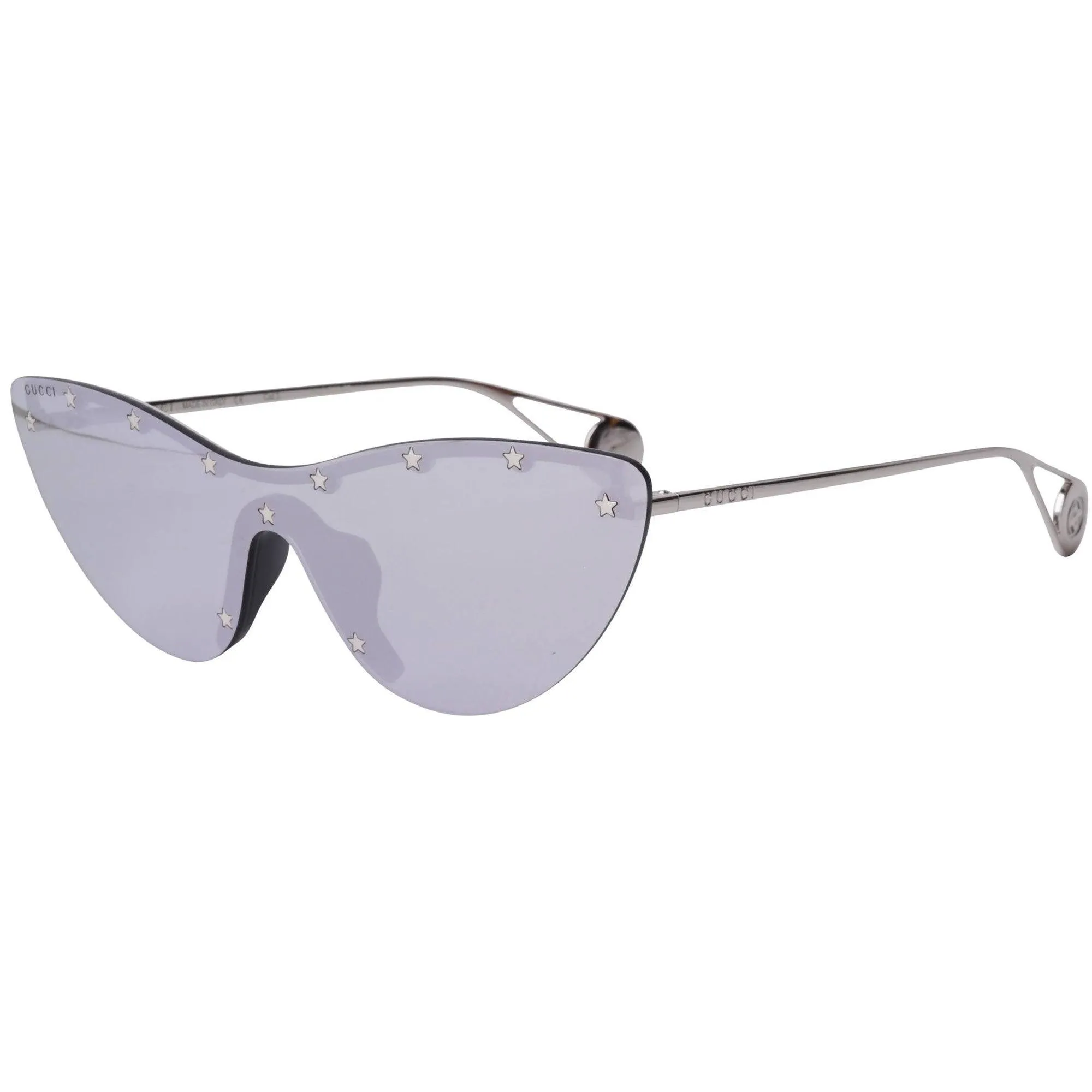 Gucci Women's Sunglasses - Mirrored Lens Full Rim Silver Metal Frame | GG0666S 002