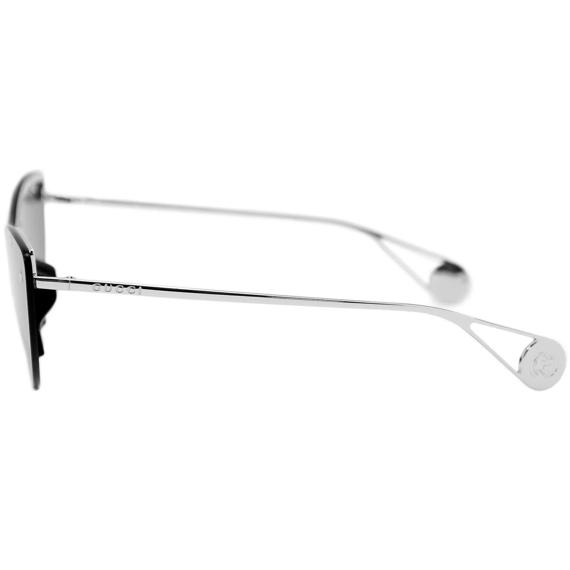 Gucci Women's Sunglasses - Mirrored Lens Full Rim Silver Metal Frame | GG0666S 002
